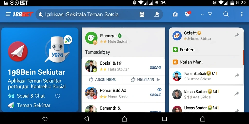 Tampilan antarmuka 188BET yang interaktif dan modern.