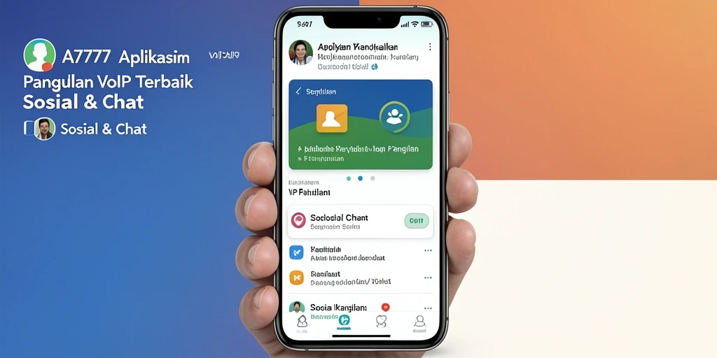 Antarmuka aplikasi A7777 yang sederhana dan efisien untuk panggilan VoIP.