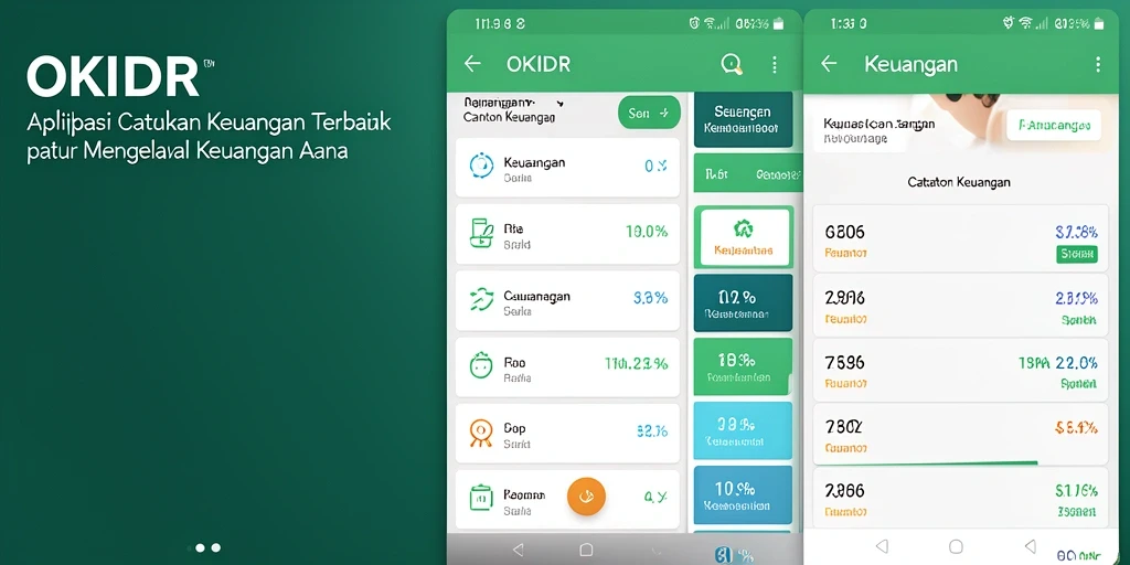 Screenshot utama <strong>OKIDR</strong> yang menampilkan antarmuka Catatan Keuangan yang user-friendly.