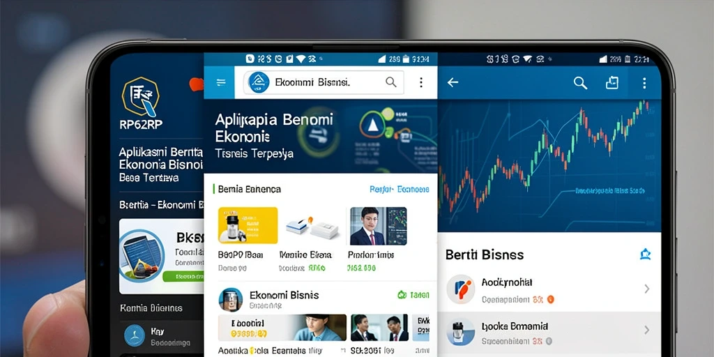 Tampilan antarmuka aplikasi RP62RP dengan informasi bisnis terkini.
